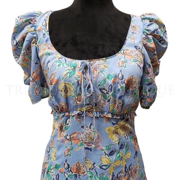 LIKELY Lana Floral Dress Periwinkle Blue/Multi, 2 NWT - Picture 3 of 7
